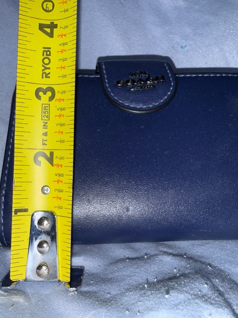 Coach True Navy Snap Wallet